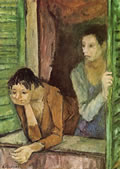 Alla finestra, 1970, olio su tela, cm 70x50, Napoli collezione dott. A. Acampa